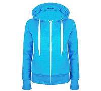 Full Zip Felpa da donna in cotone con cappuccio, giacca mezza stagione, in tinta unita, giacca sportiva, per gli allenamenti, giacca leggera in stile college