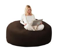fullarrive Pouf 3FT effetto albicocca | pouf relax per adulti | poltrona da lettura pieghevole | seduta multifunzionale per camera da letto e balcone (marrone)