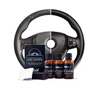 FullCarX Kit Ristoratore Volantini in Pelle/Nero - Recuperatore di Tutti i Tipi di Volanti Vecchi/Usati