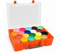 FULLCASE Confezione da 20 scatole colorate per Play-Doh, confezione da 20 lattine da 85 g, contenitore organizer per 32 confezioni da 28,3 g di composto modellante per feste per bambini (solo scatola