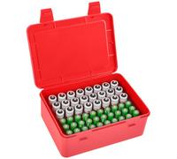 FULLCASE Scatola per batterie, organizer per 54 batterie AAA AA, rosso