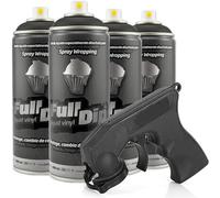 FullDip Set di Cerchi in Vinile Liquido 4 Sprays Nero Opaco