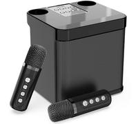 FULLIFE - Macchina per karaoke per adulti e bambini, portatile, Bluetooth, sistema di altoparlanti PA, con 2 microfoni wireless, TF/USB, ingresso AUX, feste in casa, riunioni