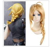 Fullmetal Alchemist Cosplay Edward Elric Medio Dorato Lungo Rettilineo Treccia Stile Parrucche Sintetiche Parrucca Del Partito Del Costume Anime + Protezione Della Parrucca