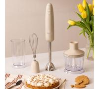 FULLMIX RETRO - Frullatore A Immersione Multifunzione Da 1000W Con Accessori Sabbia