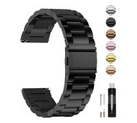 Fullmosa Cinturino 16mm Orologio in Acciaio Inossidabile a Sgancio Rapido per Uomo e Donne, Cinturini Metallo di Ricambio per Orologio da Polso e Smartwatch