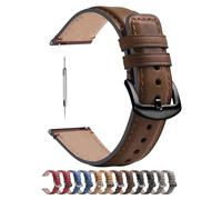 Fullmosa Cinturino Orologio 24mm in Pelle a Sgancio Rapido,Marrone Scuro