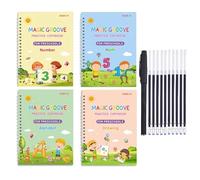 Fullofcarts Writing Books, Magic Practice Copybook, Reusable Writing Practice Book (Type B)