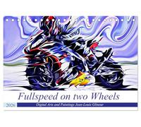 Fullspeed on two Wheels (Tischkalender 2026 DIN A5 quer), CALVENDO Monatskalender: Modern Arts und Motorbikes