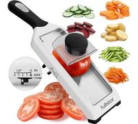Fullstar 2-in-1 Mandolina per Verdure e Julienne Taglia Verdure - 4 Regolabili Impostazioni di Spessore - Affetta Verdure Manuale - Patate Zucchine Carote Cipolle