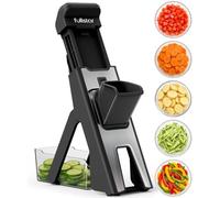 Fullstar Safe Mandolina per Verdure da Cucina Regolabile 4 in 1 | Affetta Verdure con Manopola 1-8 mm - Cubetti e Julienne Sottili o Spessi per Patate, Patatine Fritte, Cetrioli e Cipolle