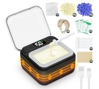 FullWoyi Kit di cera per naso da uomo, kit di ceretta per peli del naso con cera da 100 g, 70 applicatori, kit per la rimozione dei peli delle orecchie, per uomini e donne, temperatura costante