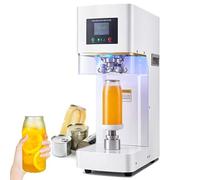 Fully Automatic Can Sealer Machine, Commercial Soda Can Sealer, contatore LCD, guarnizioni Diametro 55 mm e Altezza 115-170 mm, Ideale per tè a Bolle, Succo e Birra,A