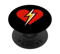 Fulmine Cuore spezzato PopSockets PopGrip Adesivo