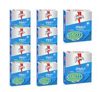 FULMINE Spirali Antizanzare,Confezione da 100 Spirali,Efficaci fino a 6 Ore,MADE IN ITALY Contro Zanzare Comuni e Tigre,Adatto per il Giardino Esterno, il Balcone e la Terrazza