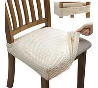 Fuloon Coprisedie con Copertina Posteriore,6 Pezzi Coprisedia Elasticizzato Universale,Fodere Sedie Lavabili Removibili per Hotel,Arredamento Ristorante