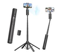 Fuloview Treppiede per iPhone da 67 pollici, rotazione a 360° segue il movimento, telecomando Bluetooth, supporto per telefono per vlog, live streaming, videochiamate, creatori di contenuti.