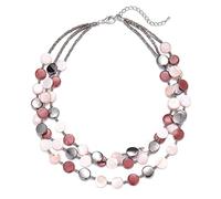 FULU AUTUMN Collana da Donna con Perline di Conchiglie Colorate Collana Bohémien Corta Gioielli Moda Regali Compleanno per Lei(Pink)