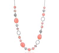FULU AUTUMN Collana di perle lunga in argento - Collana boheme con cristalli e perle in pietra naturale, gioielli fantasia, idea regalo per la festa della mamma, 95 cm, Pietra Cristallo, Senza Gemme
