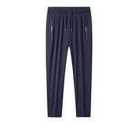 FULUJIDI Pantaloni A Vita Ampia da Uomo A Rete Pantaloni Stampati Casual alla Moda Grandi Elasticizzato 9XL 2201Blue1