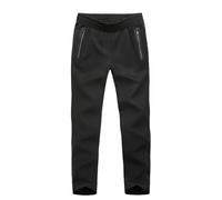 FULUJIDI Pantaloni da Tuta da Uomo Pantaloni da Ginnastica in Vita Elastica Pantaloni Casual Sportivi Fitness Abbigliamento da Palestra 7XL 9515 Nero