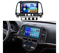 Fuluku 2+64G Android 15 Autoradio per Hyundai Santa Fe 2006-2012 con Carplay Android Auto Senza Fili, Stereo con Schermo da 9 pollici con Bluetooth/WiFi/GPS/Backup Camera/FM/RDS/SWC/28 set di Temi