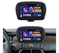 Fuluku 4+64G Android Autoradio per Fiat 500X 2014 2015 2016 2017 2018 2019 2020 con Wireless Carplay&Android Auto, 9'' IPS Touch Screen Radio con Bluetooth 5.0/GPS/Telecamera posteriore/FM/WiFi/SWC