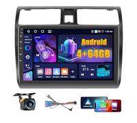 Fuluku 4+64G Android Autoradio per Suzuki Swift 2003 2004 2005 2006 2007 2008 2009 2010 Wireless Carplay&Android Auto, 10.1'' IPS Touch Screen Radio Bluetooth 5.0/GPS/Telecamera posteriore/FM/WiFi/SWC