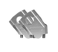 FULUSIC Attacchi Manubrio Moto Supporto per Morsetto per Barra Rialzata Rialzata Manubrio Universale da 22 Mm 28 Mm per Moto Riser Manubrio Moto(Silver,28mm)