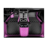 FULUSIC Tappetini Abitacolo per SsangYong per Stavic 2008-2014 Tappetino in Pelle per Interni Auto Tappetino Protettivo Accessori per Auto Auto Moquette(Black withpurple,LHD)