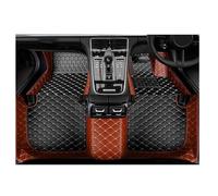 FULUSIC Tappetini Abitacolo per SsangYong per Stavic 2008-2014 Tappetino in Pelle per Interni Auto Tappetino Protettivo Accessori per Auto Auto Moquette(Black with Brown,RHD)