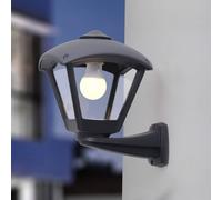 Fumagalli Applique da esterno Nardo/Dario nero, coperchio trasparente E27 CCT Fumagalli