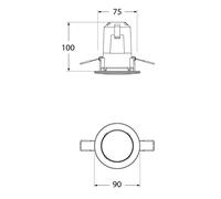 Fumagalli Faretto Teresa 90, GU10, CCT, 3,5 W, nero Fumagalli