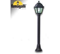 Fumagalli Lampione Mizar/Mary, nero, coperchio trasparente, 2.700 K Fumagalli