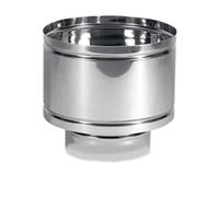 Fumaiolo a botte 4 venti inox base tonda innesto M maschio (120mm)