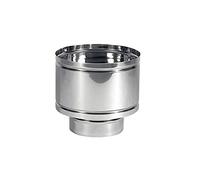 Idroweb Fumaiolo a botte 4 venti inox base tonda innesto M maschio 200 mm