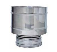 Fumaiolo a botte Antivento comignolo Terminale per Tubi INOX doppia parete 80mm
