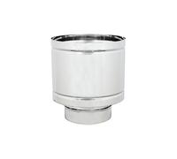 Fumaiolo fisso antivento inox tondo (attacco femmina) Ø cm. 8 -