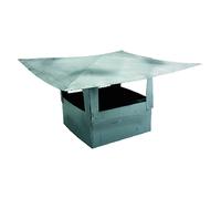 FUMAIOLO A CAPPELLO CM 25 X 25 -In lamiera zincata. Attacco maschio. DF 703534 [EEK: A]