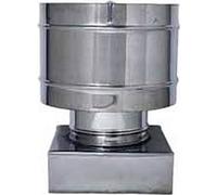 Fumaiolo a cappello per stufe e camini Attacco Quadrato 37x37 cm