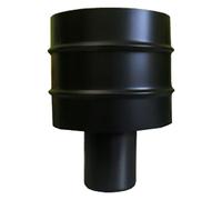 Fumaiolo a cappello 'Quattro venti' Pellet acciaio inox nero maschio tondo Ø 8cm