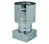 Kasart Fumaiolo a cappello Quattro Venti – acciaio, base quadrata per canna fumaria – 37 x 37 cm