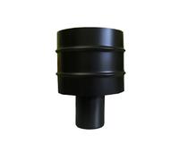 Fumaiolo a cappello 'Quattro venti' Pellet acciaio inox nero maschio tondo Ø 8cm