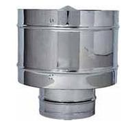 FUMAIOLO ANTIVENTO in acciaio inox AISI 304 attacco tondo/quadro