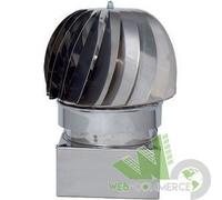 FUMAIOLO BASE QUADRATA 40X40 VENTOLINO INOX AISI 304 COMIGNOLO GIREVOLE SFERA