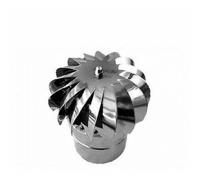 FUMAIOLO CAPPELLO GIREVOLE ASPIRAFUMO PER STUFA DM 150MM IN ACCIAIO INOX TONDO