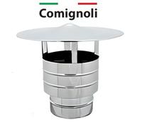 Fumaiolo Comignolo a Botte Antivento c/Cinesino x Canne Fumarie Innesto Tondo.CE [EEK: A]
