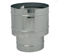 FUMAIOLO COMIGNOLO A CAPPELLO BASE TONDA IN ACCIAIO ASPIRATORE PER CANNA FUMARIA