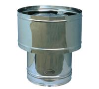 FUMAIOLO COMIGNOLO ANTIVENTO A BOTTE ASPIRATORE PER CANNA FUMARIA ACCIAIO INOX