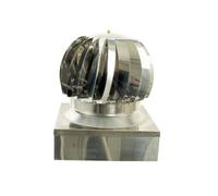 COMIGNOLO GIREVOLE ACCIAIO INOX QUADRATO FUMAIOLO ASPIRATORE CANNE FUMARIE (cm 37 x 37)
